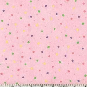  45 Wide Bouncing Baby Flannel Dots Pink Fabric By The 
