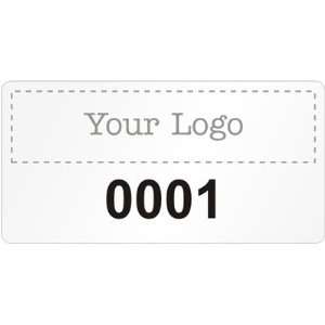  Custom Label With Numbering, 1 x 2 AlumiGuard Metal Tag 