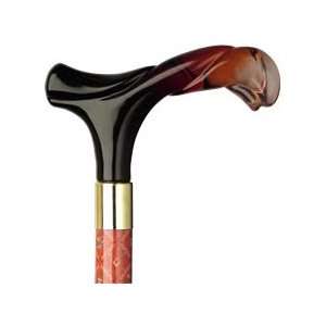 Ladies Crook Cane Stepped/Scorched Castania Chestnut  Affordable Gift 