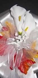 WHITE/Fall Autumn Pew Bows   Wedding Decoration  
