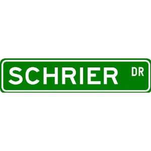  SCHRIER Street Sign ~ Personalized Family Lastname Sign 