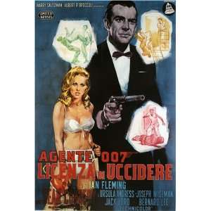  Vintage Ian Flemings James Bond 007 Movie Poster Italian 