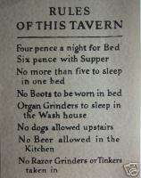 RULES OF THIS TAVERN OLD WEST POSTER  