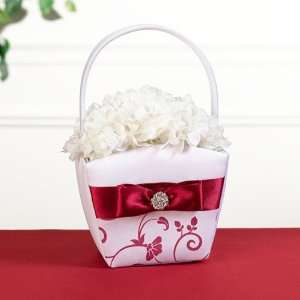  Red & White Flower Basket
