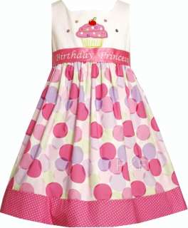 NEW Girls PINK CUPCAKE DOT Size 6 Princess Birthday Dress Clothes 