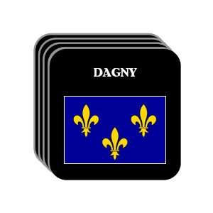  Ile de France   DAGNY Set of 4 Mini Mousepad Coasters 