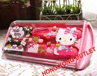 Japan Sanrio Hello Kitty Spoon Fork Case Box Set H16b  