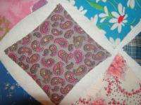 Vintage Patch Quilt Hand Made with Nice Fabrics  