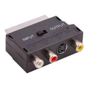  RGB Scart to Composite RCA S Video Audio AV TV Adapter 