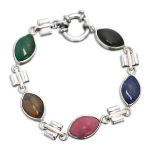    Gemstone bracelet, Rainbow Scarabs 0.4 W 7.1 L Jewelry