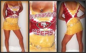 CUSTOM NFL SAN FRANCISCO 49ERS CUSTOM T SHIRT DRESS  