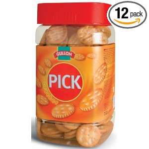 Gullon Pick Crackers, 12.35 Ounce Plastic Jar (Pack of 12)  