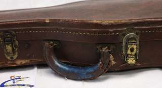 vintage les paul brown hard shell case handle closeup