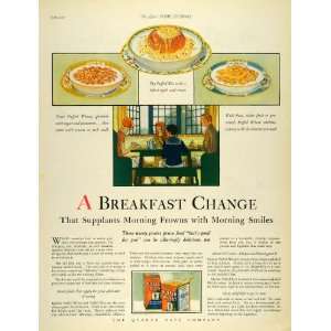  1927 Ad Quaker Oats Co Puffed Rice Family Breakfast 