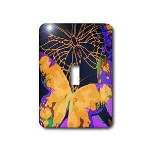     Big Orange Butterfly   Light Switch Covers   single toggle switch