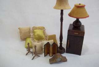 Miniature Salesman Sample Baetz Deco Side Table Lamp And Assorted 