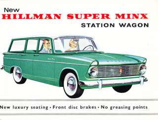 1964 1965 Hillman Super Minx Wagon Sales Brochure  