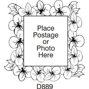  Pansy Postage Frame Rubber Stamp Arts, Crafts & Sewing