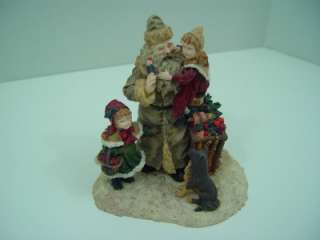 St Nicholas Santa & Children Figurine Christmas Deco  
