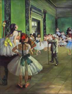   Hand Painted Oil Painting Repro Edgar Degas Dance Class  