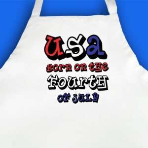  Born on the 4th of July  Printed Apron