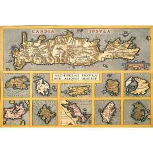   of Mediterranean Islands by Abraham Ortelius 18x12