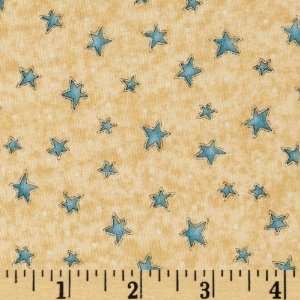  44 Wide Let Us Adore Him Stars Blue/Cream Fabric By The 