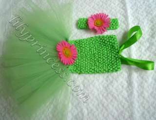 Custom Crochet Tutu Halter Dress headband photo prob  