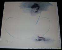 1979 RC Gorman Pencil Signed Print Girl In Color  