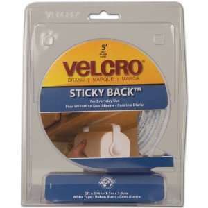  VELCRO(R) brand STICKY BACK(R) Tape 3/4X5 White