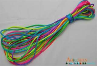   2mm colorful Rayon Nylon Satin chinese knot Rattail beading cord nf1