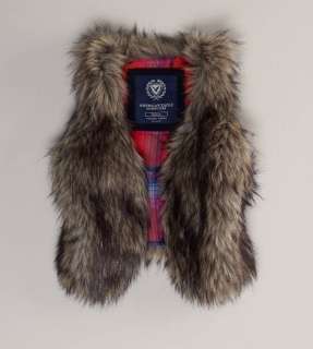 American Eagle~ AE Womens Faux Fur Vest Jacket S M L XL XXL NWT  