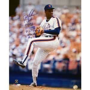  Dwight Doc Gooden Autographed 4 Inscription Mets Home 