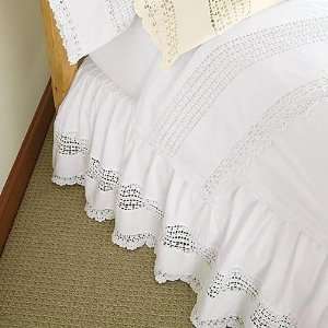  Full Bedskirt 100% Combed Cotton Machine Wash Split 