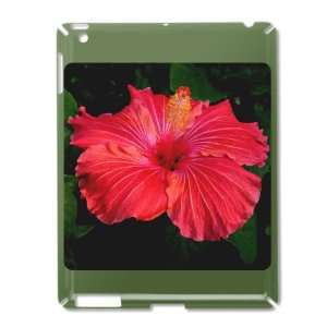  iPad 2 Case Green of Red Hibiscus Bloom 