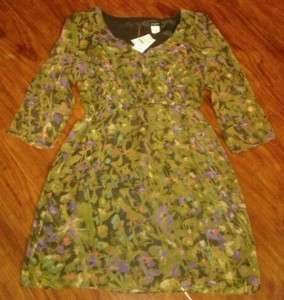 Crew Flora Silk Dress Size 4 NWT $108.00  