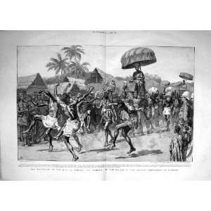   1896 Procession King Bekwai Ashanti Expedition Kumassi