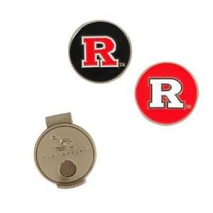  Rutgers Scarlet Knights Hat Clip W/ Golf Ball Markers 