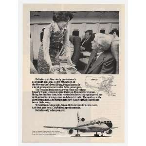  1977 Delta Airlines Flight Attendant Susan Holland Print 