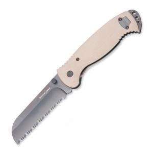 Timberline Knives 7867 18 Delta, Sand G 10 Handle, Black Rescue Blade 