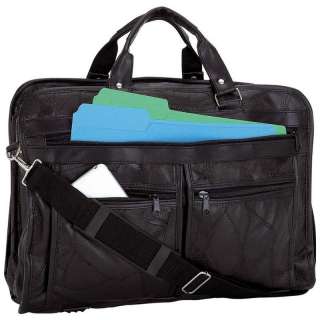   Leather Messenger Laptop Shoulder Bag Briefcase Attache Case Portfolio