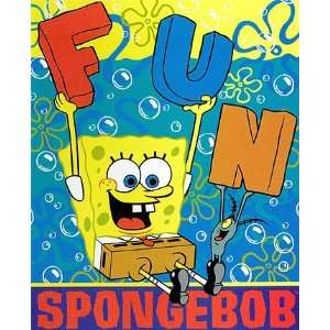  Spongebob Fleece Blanket   Plankton Sponge Bob Fun Kids 
