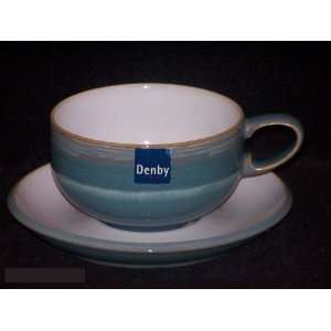  Denby Azure Coast Cups & Saucers