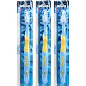  3D Marketing Denver Nuggets Toothbrush 3 Pack Sports 