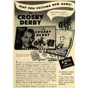   Industries Crosby Derby Board Game   Original Print Ad