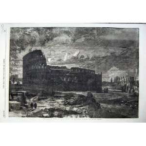   1860 View Coliseum Rome Fine Art Bridell Royal Academy