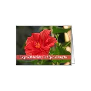  Red Floral 60th Birthday Card For Daughter Card Toys 