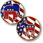 POLITICAL COIN DEMOCRATIC DONKEY/REPUBLI​CAN ELEPHANT