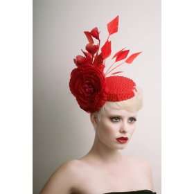  Fashion Cocktail Hat on a pillbox with silk Rose 