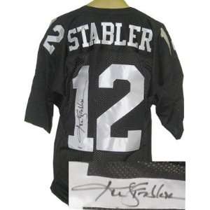  Ken Stabler signed Oakland Raiders Black Russell Athletic 